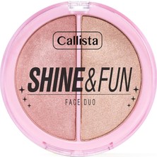 Callista Shine &amp; Fun Face Duo 130 Shine Squad Allık &amp; Aydınlatıcı Paleti