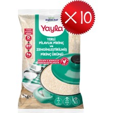 Yayla Yerli Pilavlık Pirinç ve Zenginleştirilmiş Pirinç Ürünü (D+B9+Fe) 1 kg X10