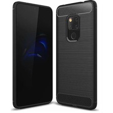 Microcase Huawei Mate 20 x Brushed Carbonfiber Silikon Kılıf - AL3332