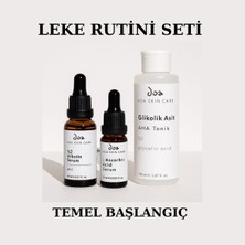 Koyu Leke Karşıtı Aydınlatıcı Cilt Bakım Seti (Glikolik Asit %7 & Arbutin & C Vitamini)