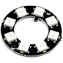 Alkatronik 8 Bit Neopixel Halka Ring WS2812B 5050 Rgb LED Modül 5050 Adreslenebilir Lamba Kart Full
