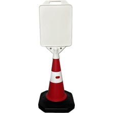 Çift Taraflı Reklam ve Kaldırım Dubası - 112 cm Yüksekliğinde, 5 Litre Su Bidonlu ve Rüzgara