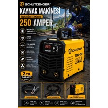 SCHUTZENGER 250 Amper Inverter Kaynak Makinesi Dijital Gösterge Bakır Sarıgı Pro TH17