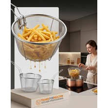 Transformacion 2 Boy Kızartma Süzgeci Patates Kızartma Filtresi 304 Paslanmaz Çelik, 721078