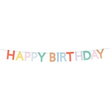 Meri Meri - Tırtıklı Parlak Happy Birthday Asılan Süs