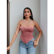 Esra Helvacı Saten Korse Bluz