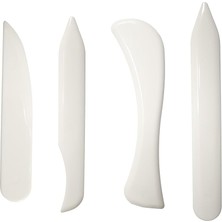 Katlayıcı Kağıt Katlama Aparatı Mücellit Deri Yapım Malzemesi 4 Lü Set Bone Folder