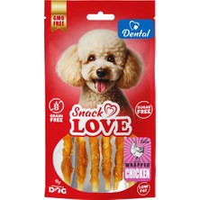 Euro Dog Kmrsfres Snack Love Köpek Ödülü Dental ve Eğitim Burgulu Çubuk Üzerine Sarılı Tavuk Eti 10 cm 70 gr