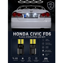 Tvs Honda Civic Fd6 Plaka Aydınlatma Seti Beyaz Cob LED Araç Modeli Civic İçin Özel Tasarım