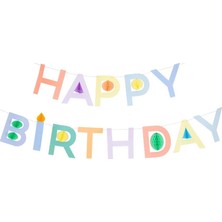 Meri Meri - Honeycomb Happy Birthday Garland Set - Petek Mutlu Yıllar Asılan Süs Seti