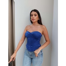 Esra Helvacı Saten Korse Bluz
