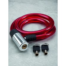Astraltech Şeffaf Pvc Kaplamalı Anahtarlı Bisiklet Kilidi ile Güvenli Park Deneyimi