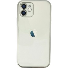 Morado Se siente Perfecto Apple Iphone 12 Kılıf Razer Lensli Silikon - Gümüş