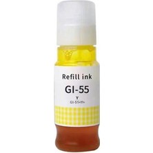 Xplus Canon Gı-55 Sarı Muadil Mürekkep GI55 Yellow Maxify GX1050 GX2050 Pigment (70ML)