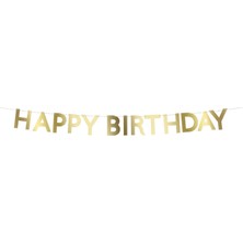 Meri Meri - Altın Varaklı Happy Birthday Asılan Süs