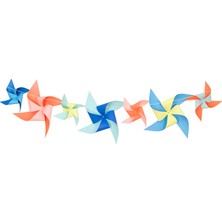 Meri Meri - Giant Pinwheel Garland Kit - Dev Rüzgar Gülü Asılan Süs Kiti
