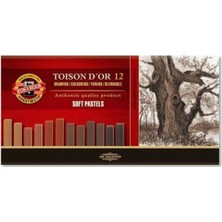 Koh-I-Noor Toison D'or Carre Soft Pastels Brown 12'li Karton Kutu