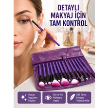 Astraltech Fondöten, Allık ve Far Uygulamalarına Uygun 12 Parça Makyaj Fırça Takımı Ergonomik Saplı