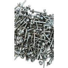 Erçelik 250 Adet 5,5X50 mm Trapez Çatı Vidası Matkap Uçlu Vida Saç Vidası Akıllı Vida Pullu Vida