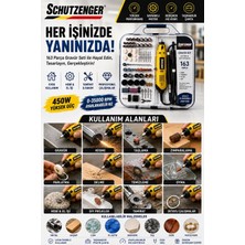 SCHUTZENGER 163 Parça Gravür Makinesi Kesme Delme Taşlama Zımparalama Şekil Verme Pro Seri Sarı PRO51