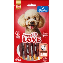 Euro Dog Kmrsfres Snack Love Köpek Ödülü Dental ve Eğitim Burgulu Çubuk Üzerine Sarılı Kuzu Eti 10 cm 70 gr