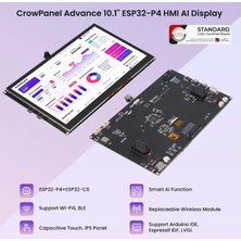 Elecrow Crowpanel Advanced 5 Inç ESP32-P4 Wifi 6 Hmı Dokunmatik IPS Ekran (800X480)