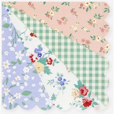 Meri Meri - Patchwork Large Napkins - Patchwork Peçeteler - L - 4 Adet