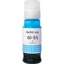 Xplus Canon Gı-55 Mavi Muadil Mürekkep GI55 Cyan Maxify GX1050 GX2050 Pigment (70ML)