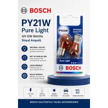 Bosch PY21W Pure Light 12V 21W Turuncu Sinyal Ampulü 2'li BAU15S