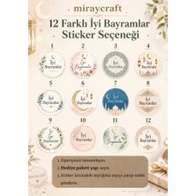 Miray Craft 140 Adet Iyi Bayramlar Paketleme Stickerları 3,5 cm | Yuvarlak Hediye Paketleme Etiketi