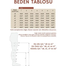 Varicease 92301 Classic Orta Basınç Diz Üstü Kısa Boy Burnu Açık Çorap