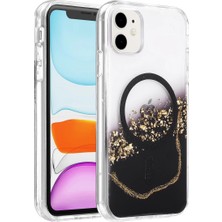 Gees Global    iPhone 11 Lotus Simli Magsafe Kapak - Siyah