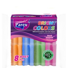 Parex Canlı Renkler Oluklu Sünger 8'li