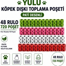 Yulu Pati Desenli Köpek Dışkı Toplama Poşeti 48 Rulo 720 Adet