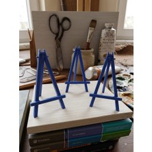 Hureggo Masaüstü Mini Tuval ve Fotoğraf Standı - 15 cm Mavi Şövale 3 Adet