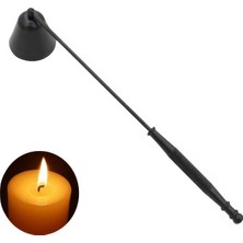 Çelik Siyah 24 cm Dekoratif Çan Dizayn Saplı Mum Söndürücü CIN818SY