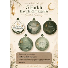 Miray Craft 140 Adet Ramazan Paketleme Stickerları 3,5 cm | Yuvarlak Hediye Paketleme Etiketi
