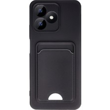 Magicool Realme Note 50 4g Kılıf Kelvin Kartvizitli Silikon - Siyah