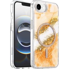 Gees Global    iPhone 17E Lotus Simli Magsafe Kapak - Turuncu
