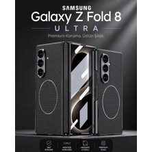 Monsgeek Samsung Galaxy Z Fold 8 Ultra Uyumlu Kılıf Magsafe Şarj Özellikli Premium Deri Dokulu Telefon Kılıfı