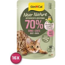 Gimcat Near Nature Sığır Etli&ördekli Yetişkin Kedi Konservesi 16X 85 gr