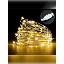 Peri LED Işık 10 Metre Gün Işığı USB ile Çalışan Çok Amaçlı Dekoratif Aydınlatma