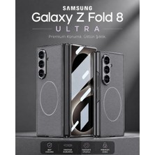 Monsgeek Samsung Galaxy Z Fold 8 Ultra Uyumlu Kılıf Magsafe Şarj Özellikli Premium Deri Dokulu Telefon Kılıfı