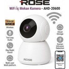 Rose AHD-20600 Wi-Fi Kamera Hd Görüntü Gece Görüş Hareket Algılama Sesli Takip
