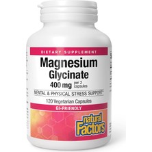 Natural Factors Magnesium Glycinate 400 Mg Per Serving 120 Kapsül Usa Menşeii Dmmedicineden