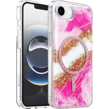 Gees Global    iPhone 17E Lotus Simli Magsafe Kapak - Pembe