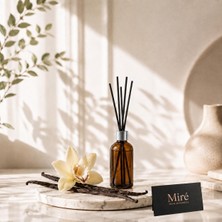MumvemuM Premium Seri Vanilya Kokulu Çubuklu Oda Kokusu - Amber Şişe 50 ml