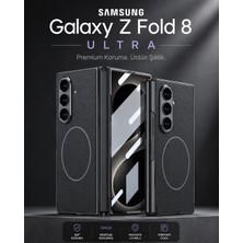 Monsgeek Samsung Galaxy Z Fold 8 Ultra Uyumlu Kılıf Magsafe Şarj Özellikli Premium Deri Dokulu Telefon Kılıfı