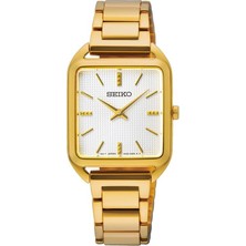 Seiko SWR078P1 Quartz Çelik Altın Rengi Beyaz Kadran 26 mm Kadın Kol Saati