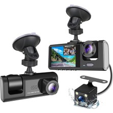 Daytona A98 Balckbox Dvr Wifi Full Hd 1080P 3 Kameralı Araç Içi Güvenlik Kamerası + Park Modu